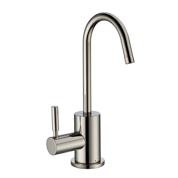 Whitehaus Point Of Use Instant Hot Drinking Water Faucet W/ Gooseneck Swivel Spo WHFH-H1010-PN